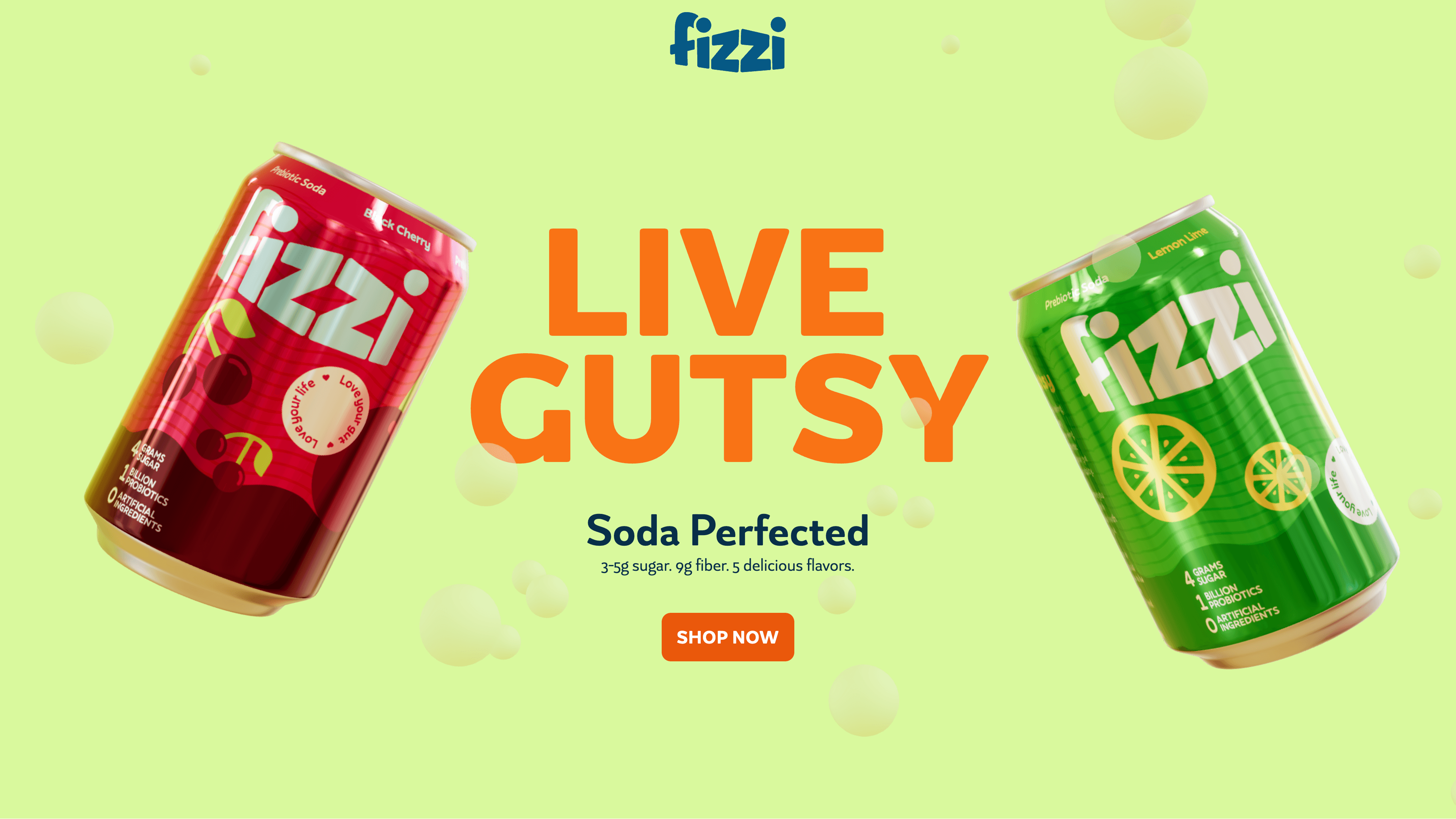 Beginning of Soda 3D animation with cans and headline