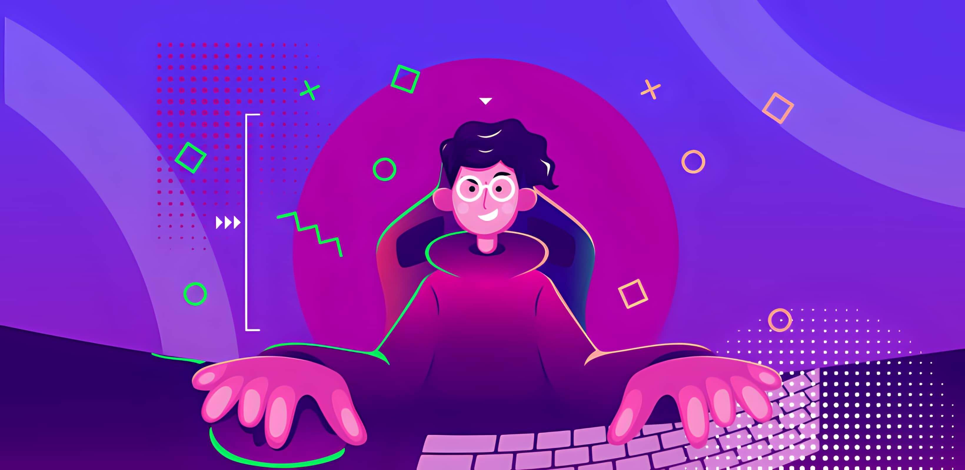 A web developer is actively working on a computer